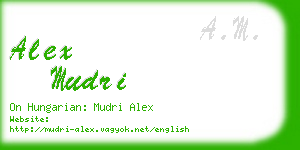alex mudri business card